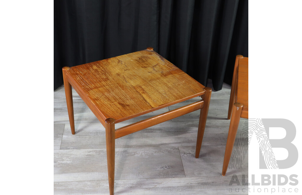 Pair of Teak Side Tables by Cressy