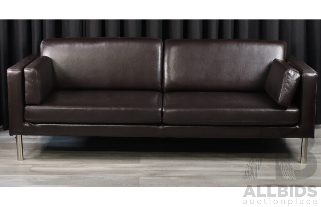 Leather Two Seater Lounge by Ikea