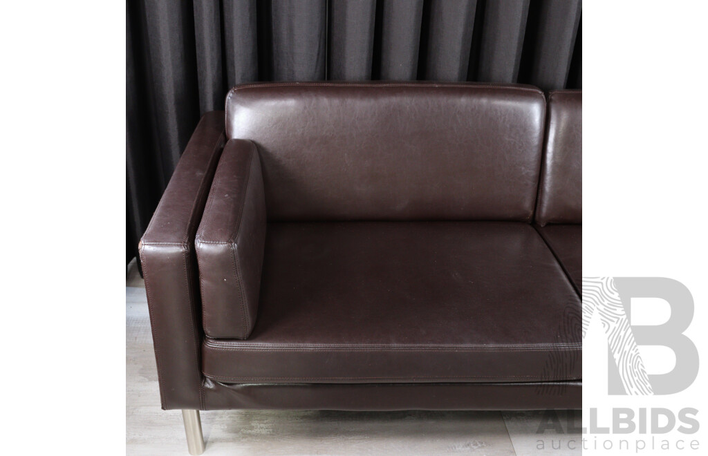 Leather Two Seater Lounge by Ikea