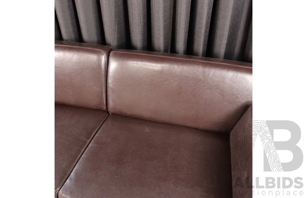 Leather Two Seater Lounge by Ikea