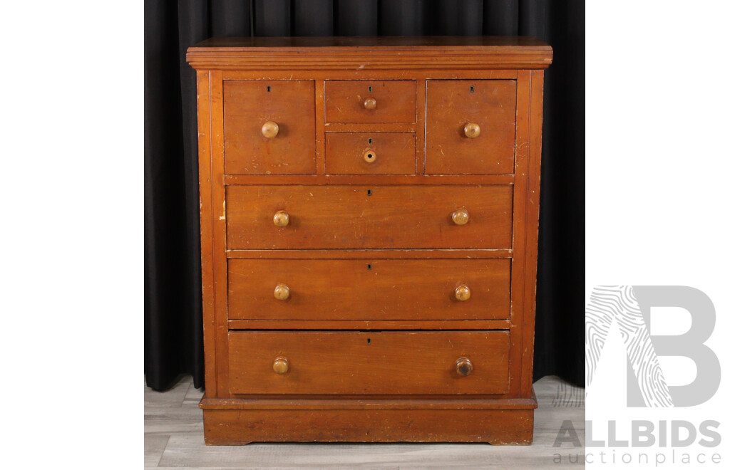 Antique Victorian Seven Drawer Chest