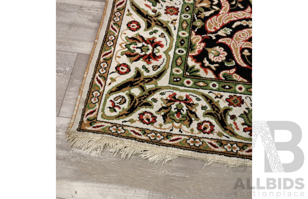 Vintage Machine Made Wool Persian Style Main Carpet