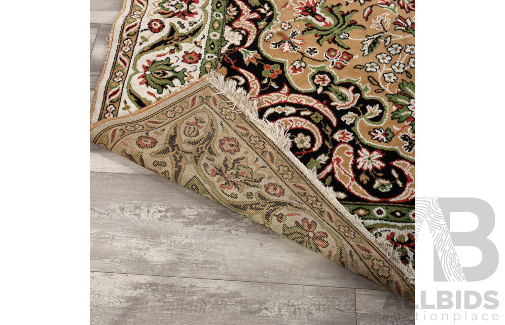 Vintage Machine Made Wool Persian Style Main Carpet