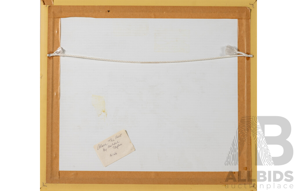 Michael Taylor (20th Century, Australian, 1939-), Above the Mist, Wonderful Original Oil on Board, 36 x 40 cm (frame)