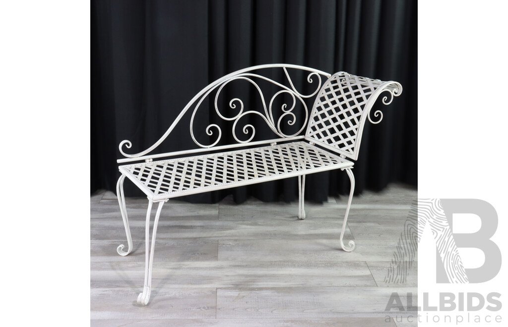 Aluminium Painted Garden Chaise