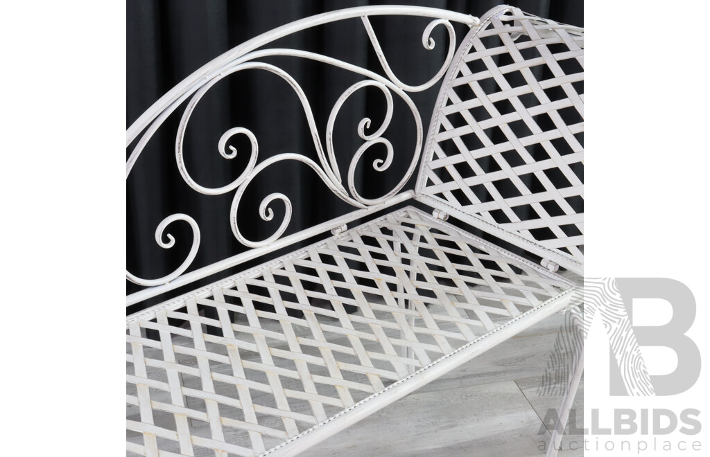 Aluminium Painted Garden Chaise