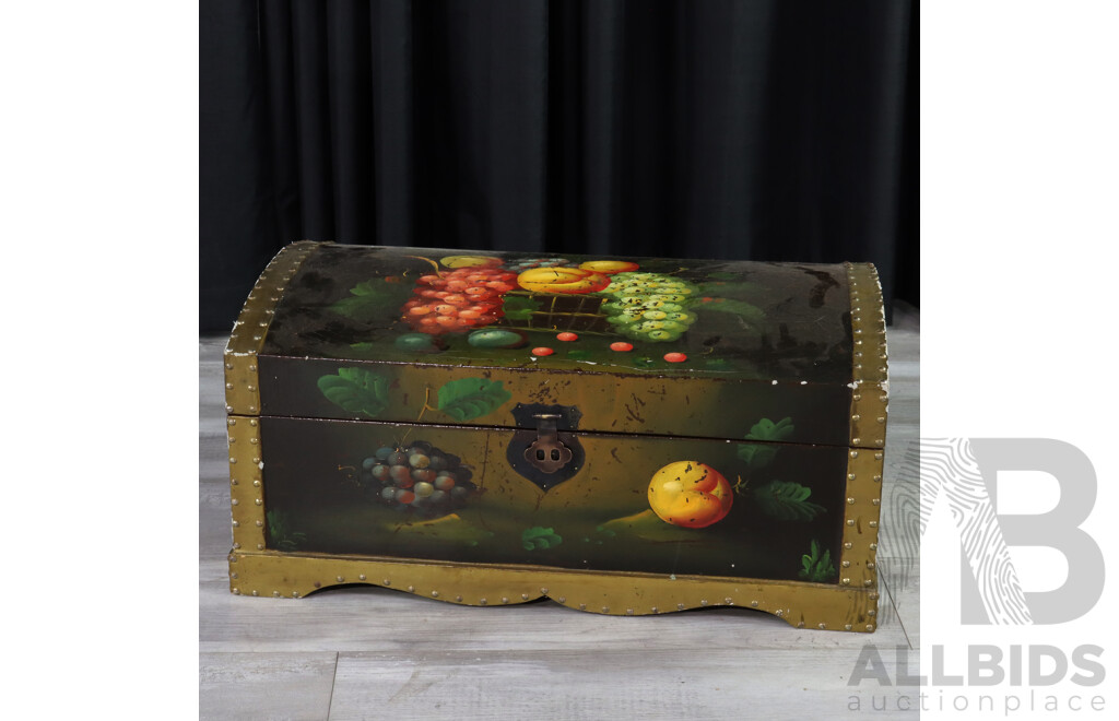 Hand Painted Dome Top Trunk