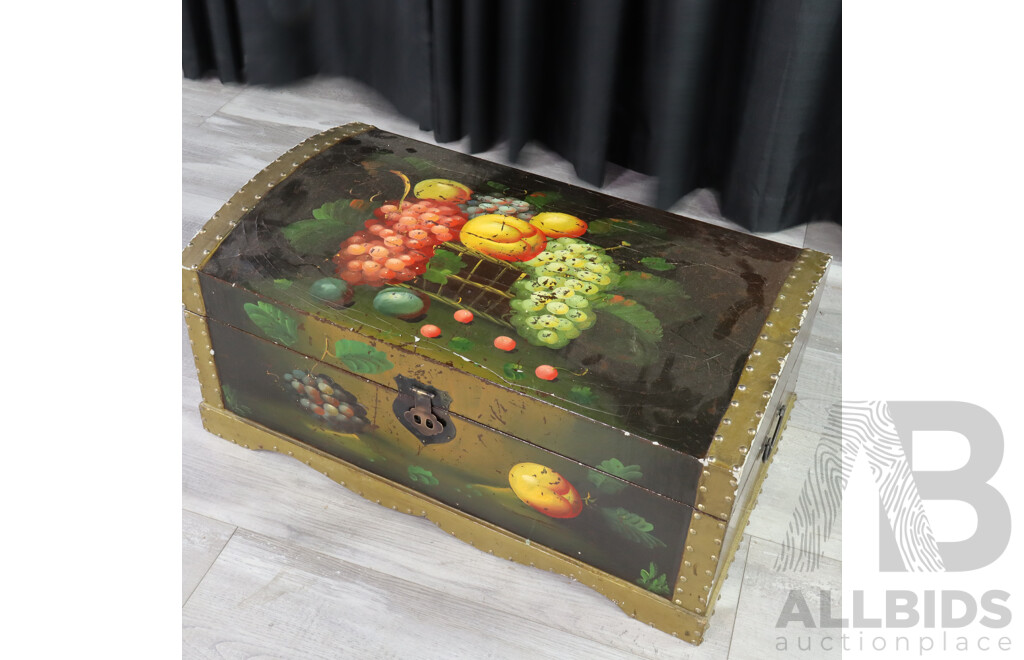 Hand Painted Dome Top Trunk