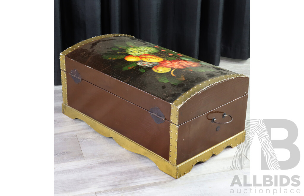 Hand Painted Dome Top Trunk