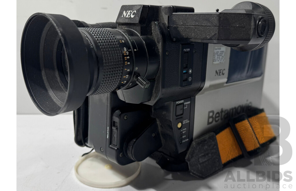 Retro NEC Betamovie BM 11EG Film Camera with Instruction Manual
