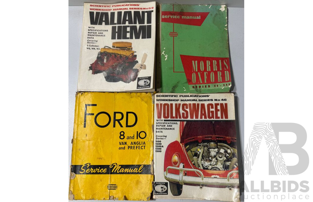 Four Books on Auto Repair and Service Manuals