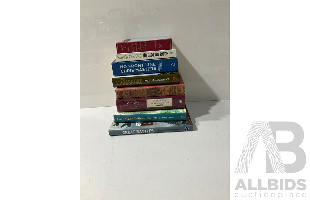 Collection Eight Books Relating to Australias Military Involvment