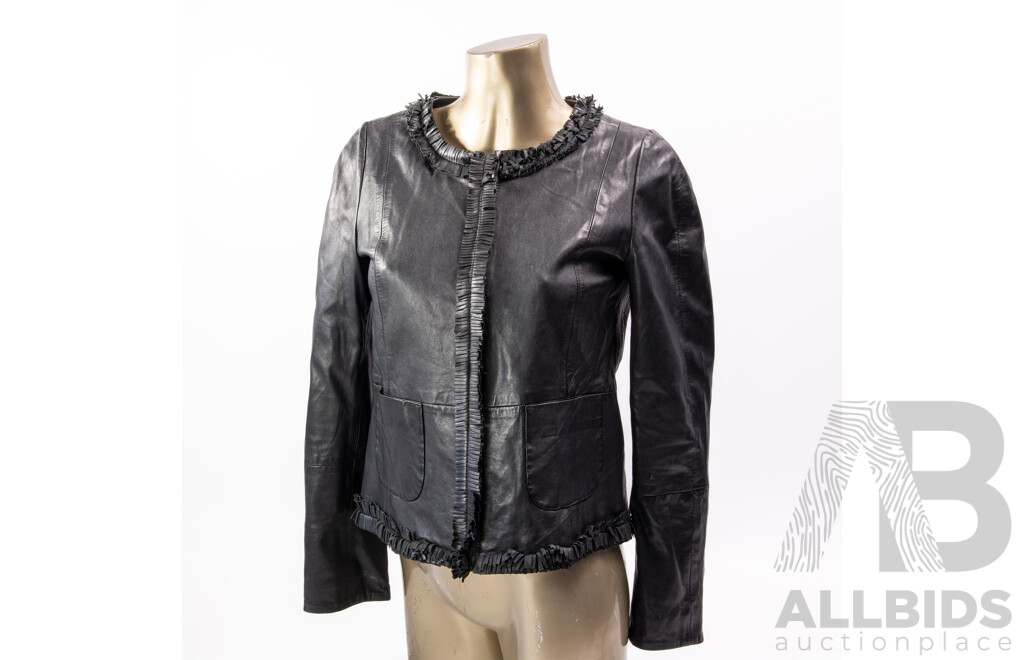 Retro Max Mara Leather Weekend Jacket