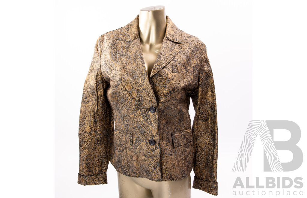 Retro Lanvin Collection Summer Jacket with Paisley Design