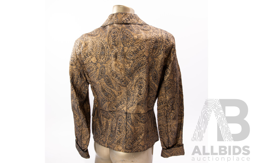 Retro Lanvin Collection Summer Jacket with Paisley Design