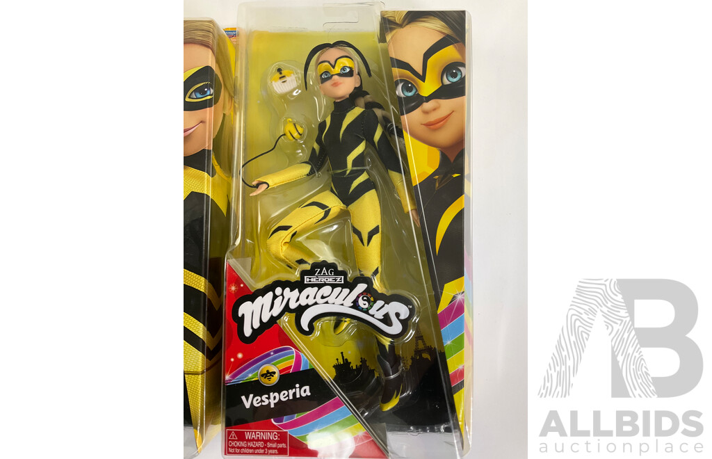 Three Boxed Miraculous Dolls