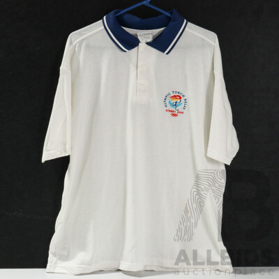 Retro Bonds Sydney 2000 Olympics Olympic Torch Relay Polo Shirt, Size 20 XL
