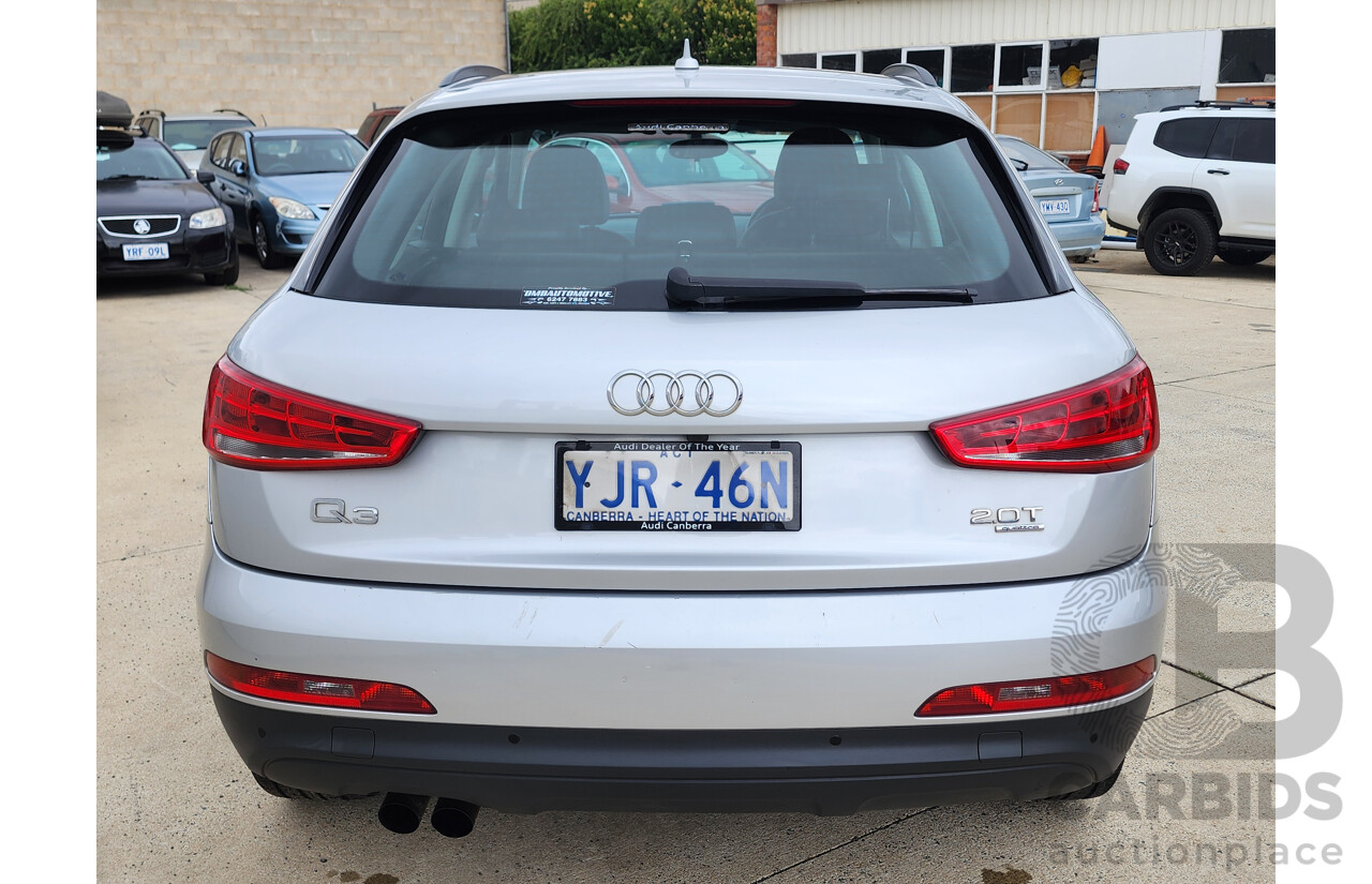 2/2014 Audi Q3 2.0 TFSI Quattro (125kw) 8U MY14 4d Wagon Silver 2.0L