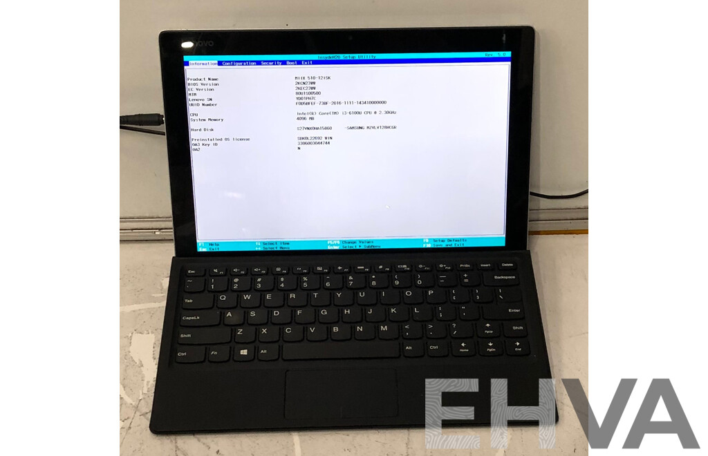 Lenovo ideaPad MIIX 510-12ISK Intel Core i3 (6100U) 2.30GHz 2-Core CPU 12-Inch 2-in-1 Detachable Laptop