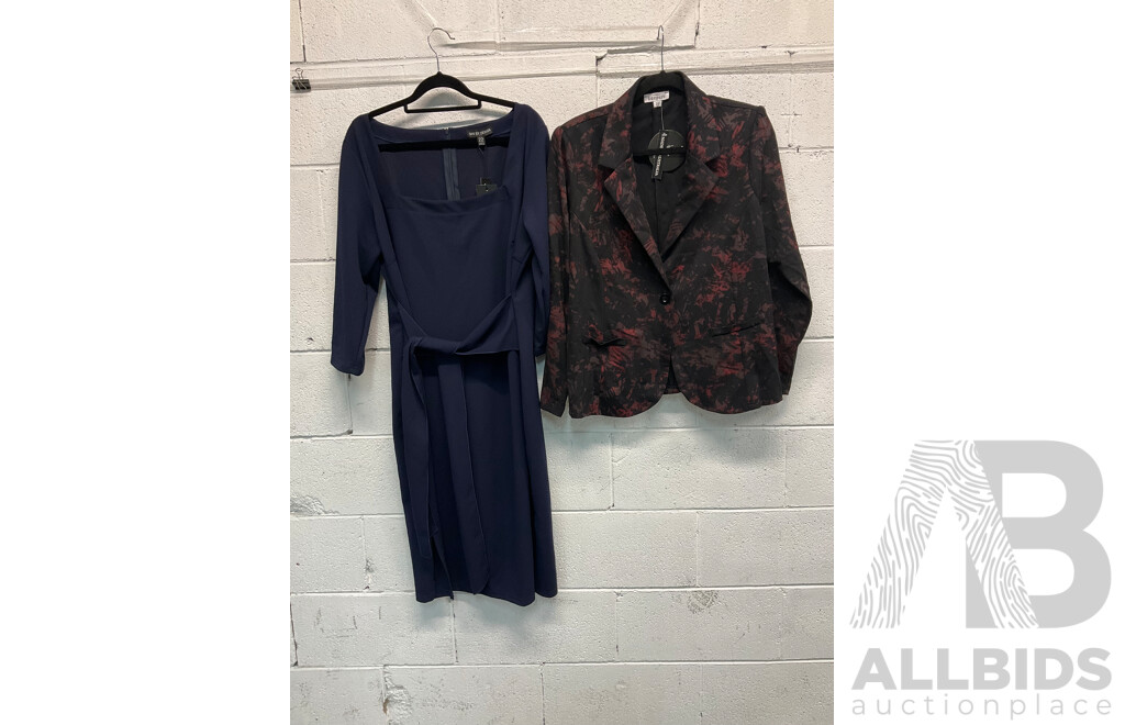 BIRD by DESIGN Dress Size 22 and BIRD KEEPERS Blazer Size 20  - Lot of 2
