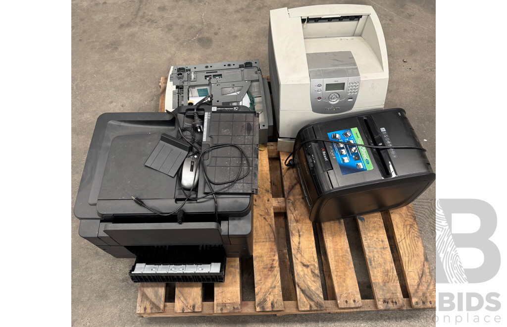 Assorted Lot of Printers and Shredder - Lot of 4