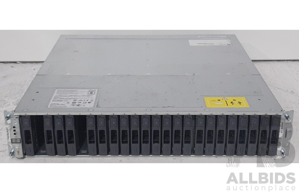 NetApp (NAJ-1001) 24-Bay 2RU (19.2TB HDD Installed) Hard Drive Array W/ SAS Controller Modules