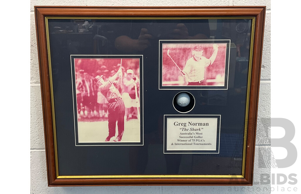 Greg 'The Shark' Norman Australian Golf Memorabilia (60 X 52 Cm)