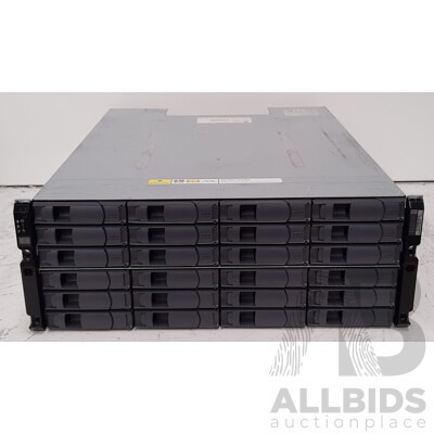 NetApp (NAJ-0801) 24-Bay 3RU (48TB Installed) Hard Drive Array W/ SAS Controller Modules