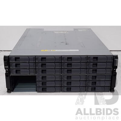 NetApp (NAJ-0801) 24-Bay 3RU (84TB Installed) Hard Drive Array W/ SAS Controller Modules