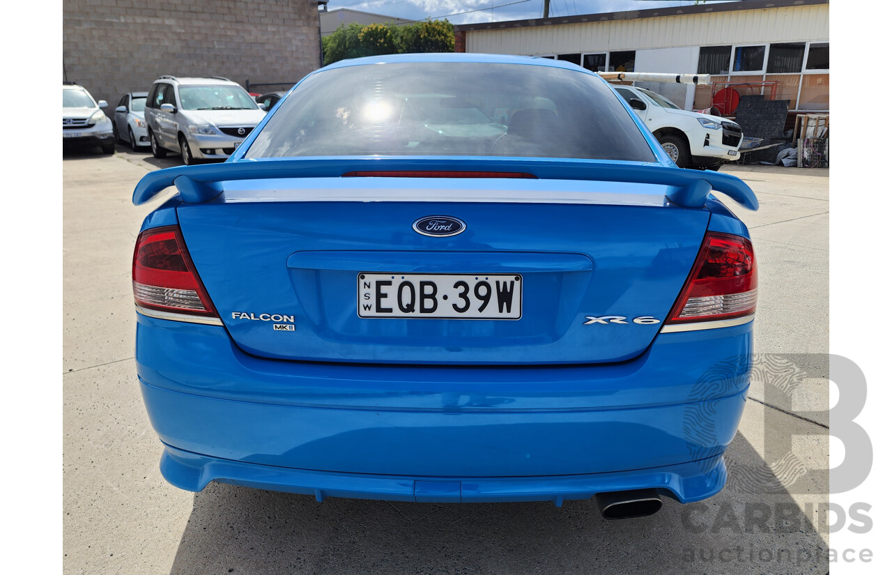 6/2007 Ford Falcon XR6 BF MKII 4d Sedan Blue 4.0L