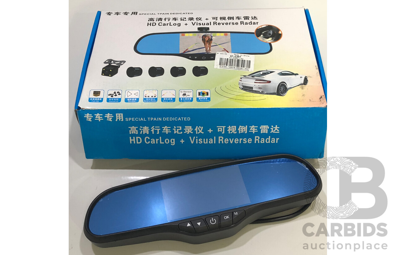 Mirror Mounted HD Driving Recoder + Visual Reversing Camera