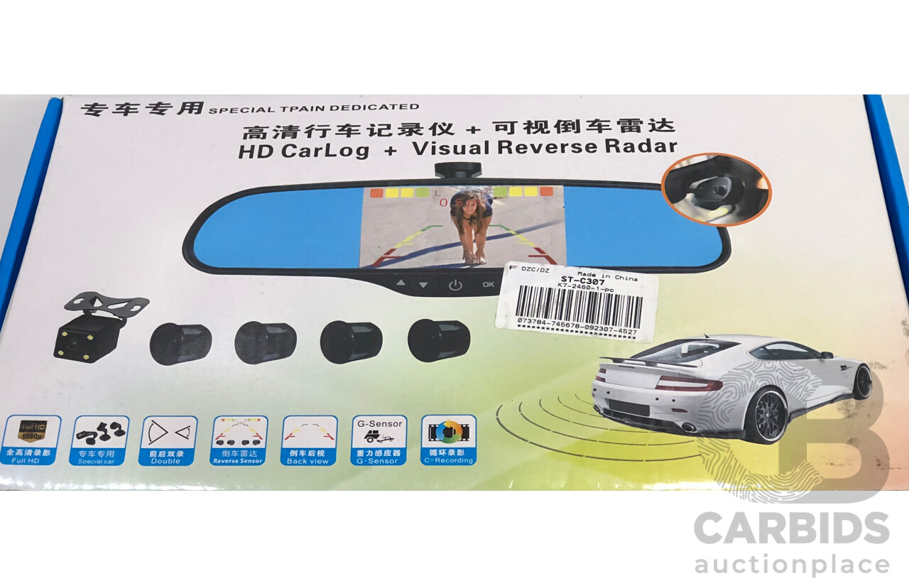 Mirror Mounted HD Driving Recoder + Visual Reversing Camera