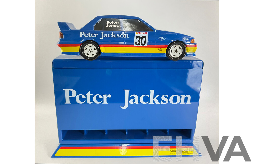 Vintage Peter Jackson Retail Cigarette Cabinet with Falcon Touring Car Top and Original Box