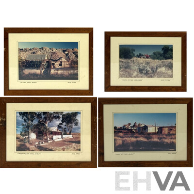 Fritz Fitton, (20th Century, British-Australian), Miner's Cottages, Pink House & Patroni's Guest House, Gwalia & Coolgardie, Western Australia, Colour Photographs, 35 x 45 cm (frames) (4)