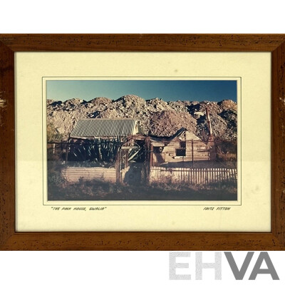 Fritz Fitton, (20th Century, British-Australian), Miner's Cottages, Pink House & Patroni's Guest House, Gwalia & Coolgardie, Western Australia, Colour Photographs, 35 x 45 cm (frames) (4)
