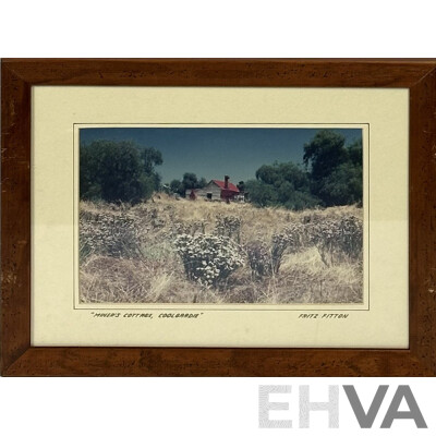 Fritz Fitton, (20th Century, British-Australian), Miner's Cottages, Pink House & Patroni's Guest House, Gwalia & Coolgardie, Western Australia, Colour Photographs, 35 x 45 cm (frames) (4)
