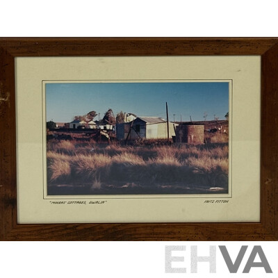 Fritz Fitton, (20th Century, British-Australian), Miner's Cottages, Pink House & Patroni's Guest House, Gwalia & Coolgardie, Western Australia, Colour Photographs, 35 x 45 cm (frames) (4)