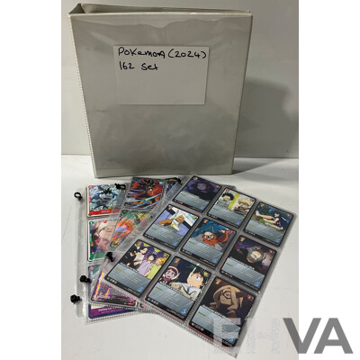 Collection of 162 TCG Pokémon Cards and Cards From My Hero Academia, One Piece and Dragon Ball Card Game in Plastic Folder