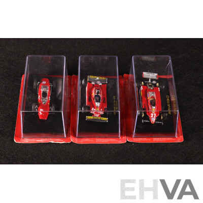 Diecast Official Ferrari Collection Formula One F126 C2, 312 T4 and 156 F1 - 1:43 Scale