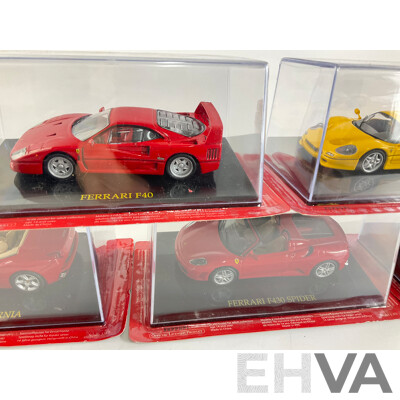 Five Diecast Ferraris Including F40, F50, California, F430 Spider, 456M - 1:43 Scale