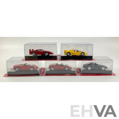 Five Diecast Ferraris Including F40, F50, California, F430 Spider, 456M - 1:43 Scale