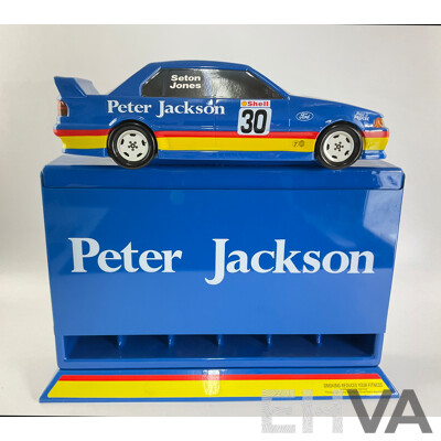 Vintage Peter Jackson Retail Cigarette Cabinet with Falcon Touring Car Top and Original Box