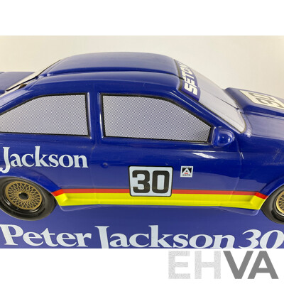 Vintage Peter Jackson 30's Retail Cigarette Cabinet with Ford Sierra Touring Car Top and Original Box