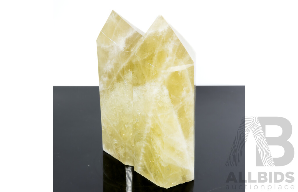 Large Cut Green Crystal Double Point