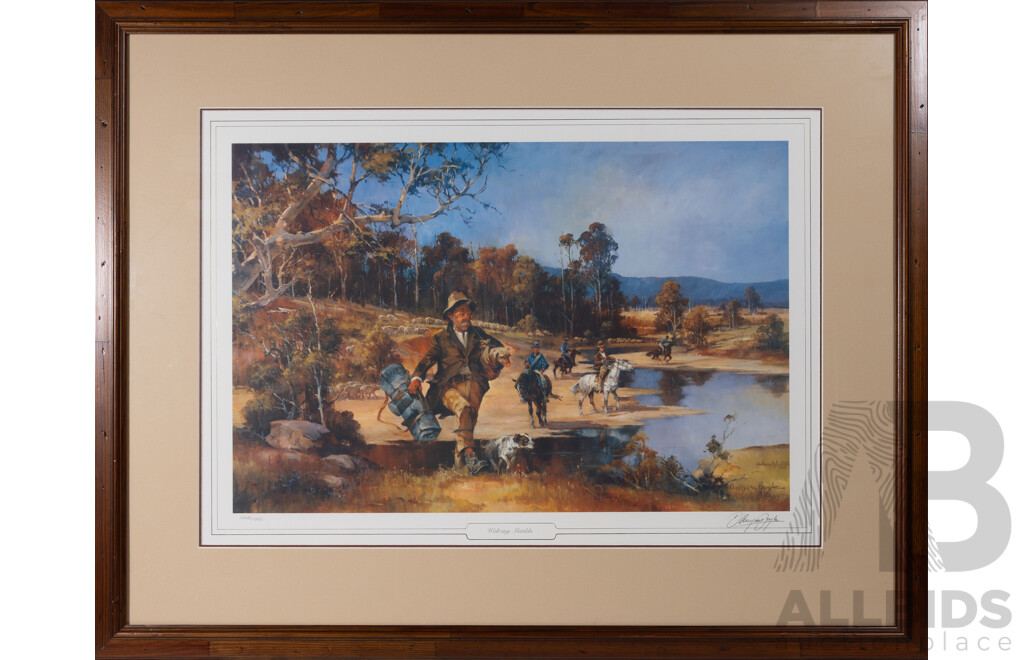 d'Arcy Doyle, (20th Century, Australian, 1932-2001), Waltzing Matilda, Limited Edition Signed Print of the Original Oil, 81 x 102 cm (frame)
