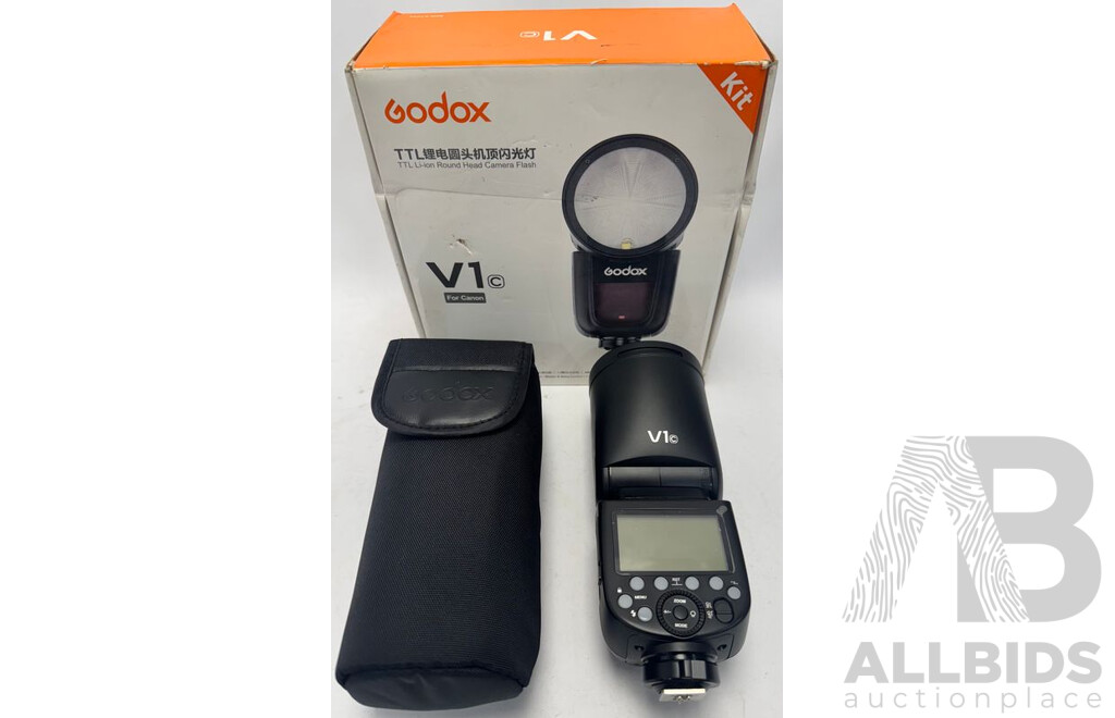 Godox V1 TTL Li-Ion Round Camera Flash for Canon