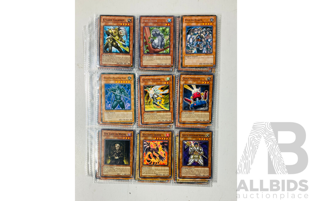 Collection of Yu-Gi-Oh Singles in Binder Pages Including Pot of Greed and More