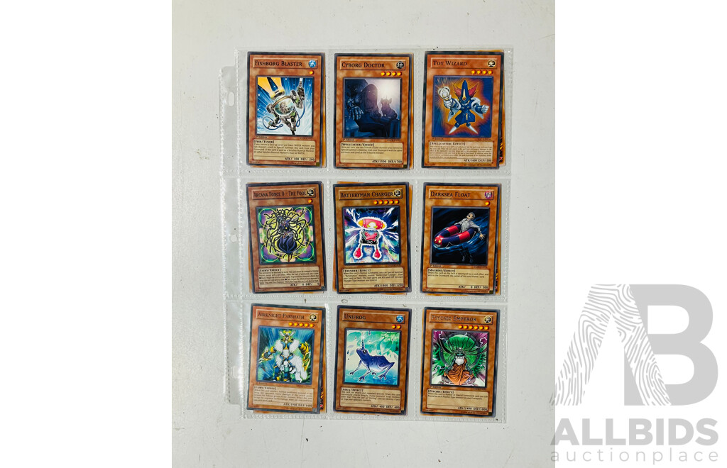 Collection of Yu-Gi-Oh Singles in Binder Pages Including Pot of Greed and More