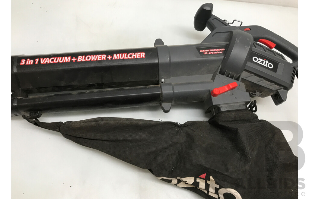 Ozito (BLV-2401) Corded 3 in 1 Blower Vacuum Mulcher