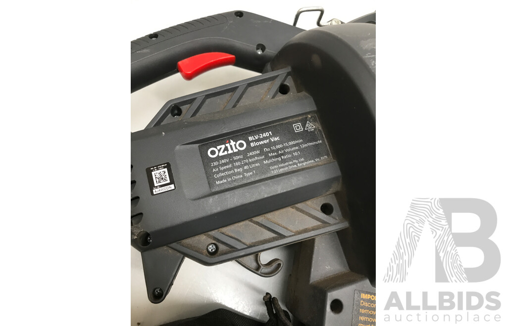 Ozito (BLV-2401) Corded 3 in 1 Blower Vacuum Mulcher